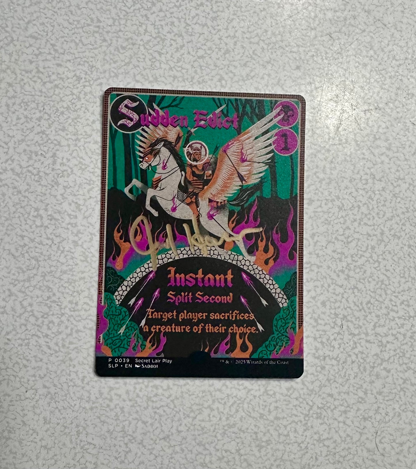 Signed Sudden Edict